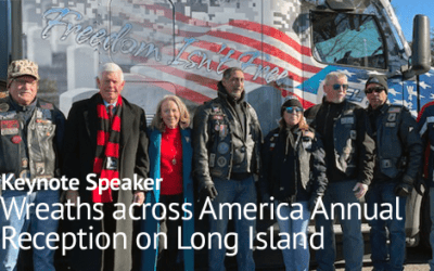 Retired U.S. Army Major General Mark Graham:  Keynote Speaker at Wreaths across America Annual Reception on Long Island