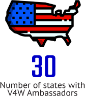 30 Number of states with V4W Ambassadors